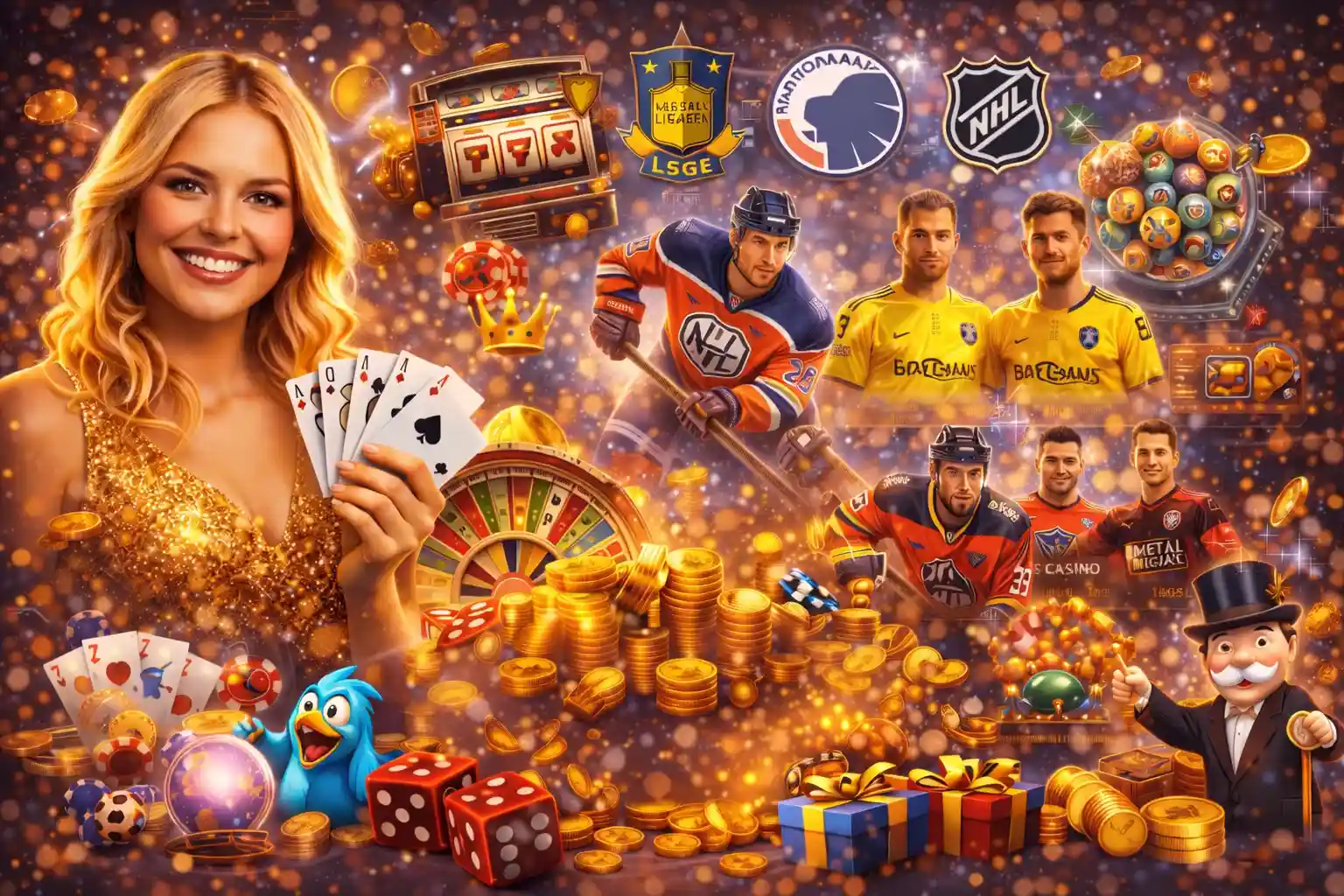 Karakterer fra spilleautomaterne Mega Fortune, Hall of Gods og Age of the Gods